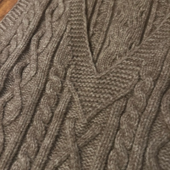 Taupe Brown Cable-knit Sweater Vest - Picture 3 of 3